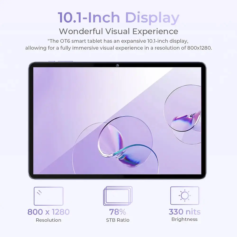 OUKITEL OT6 SmartTablet 10.1-inch TÜV SÜD Certified 8000mAh Android 13(16GB+64GB) - Image 7