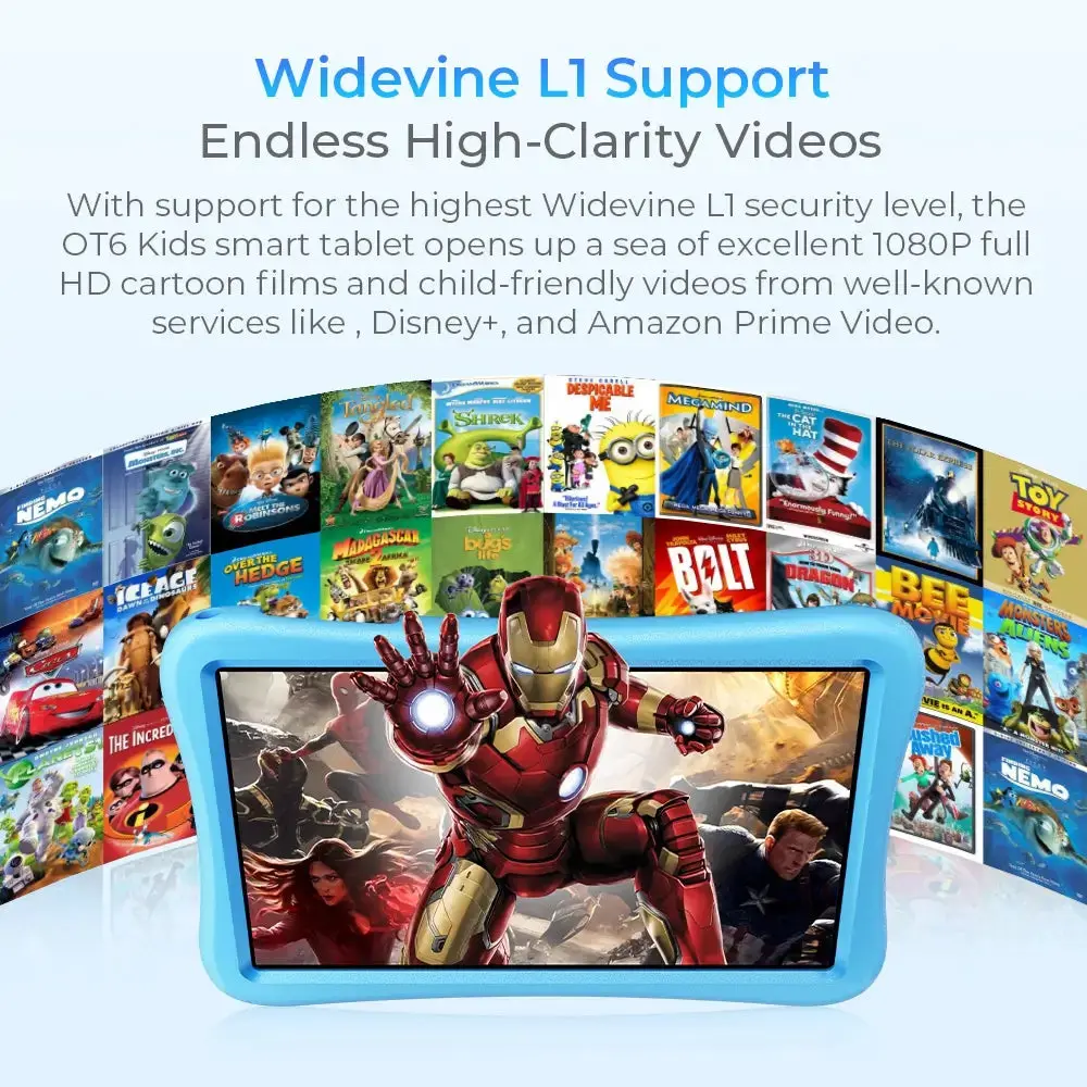 OUKITEL OT6 Kids Smart Tablet 10-inch TÜV SÜD Certified 8000mAh Android 13(16GB+64GB) - Image 9