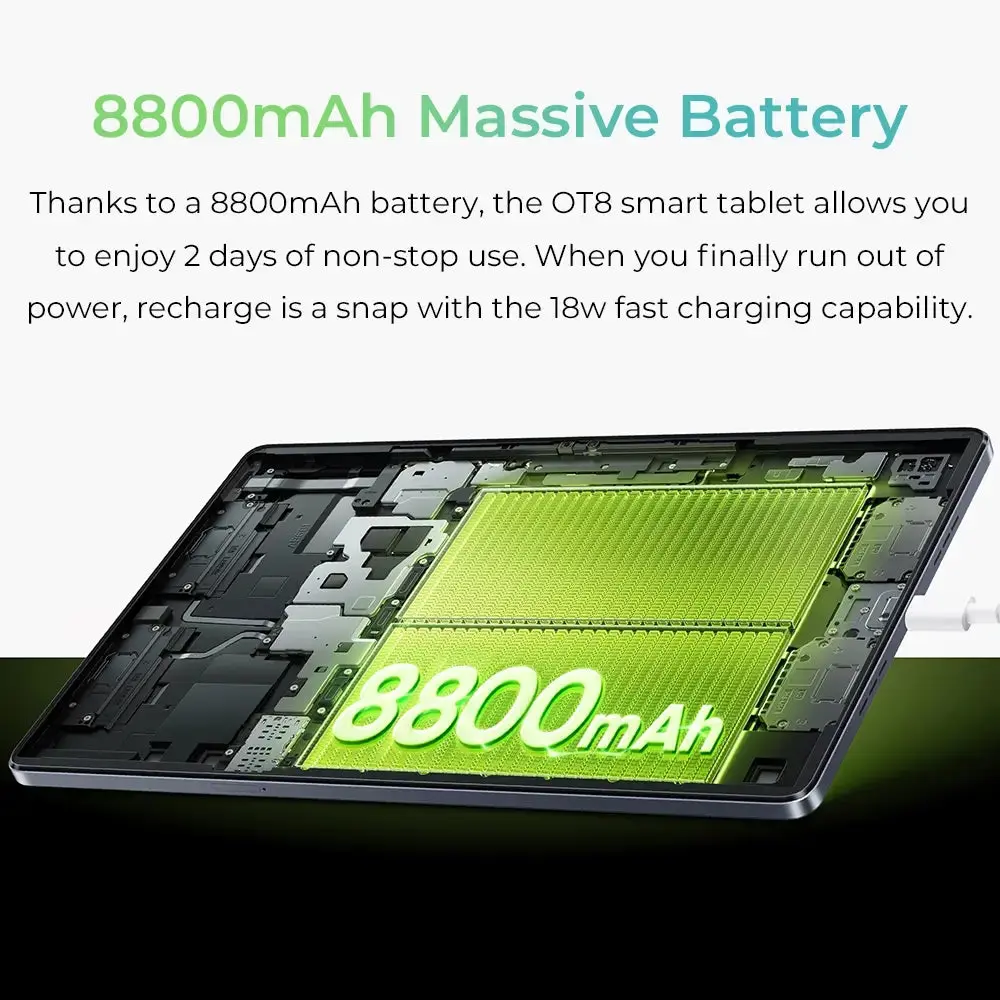 OUKITEL OT8 SmartTablet 11-inch 2K Display TÜV SÜD Certified 8800mAh Battery Android 14(30GB+256GB) - Image 5