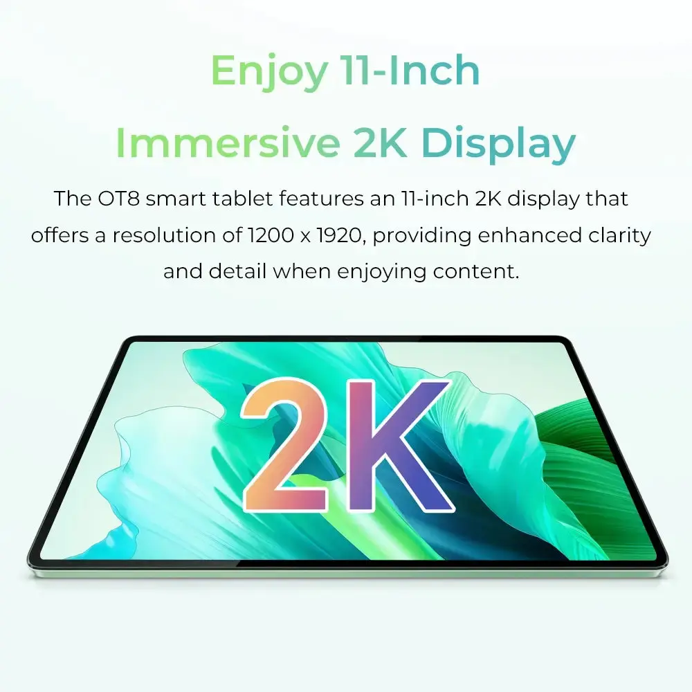 OUKITEL OT8 SmartTablet 11-inch 2K Display TÜV SÜD Certified 8800mAh Battery Android 14(30GB+256GB) - Image 8