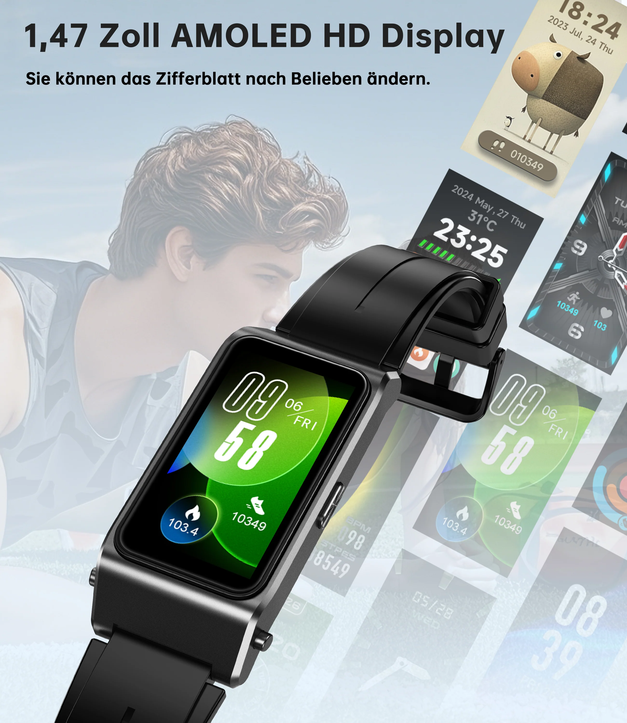 OUKITEL BT11 2-in-1 Smartwatch undBluetooth-Kopfhörer(WP200Pro Modular Watch Same) - Image 6
