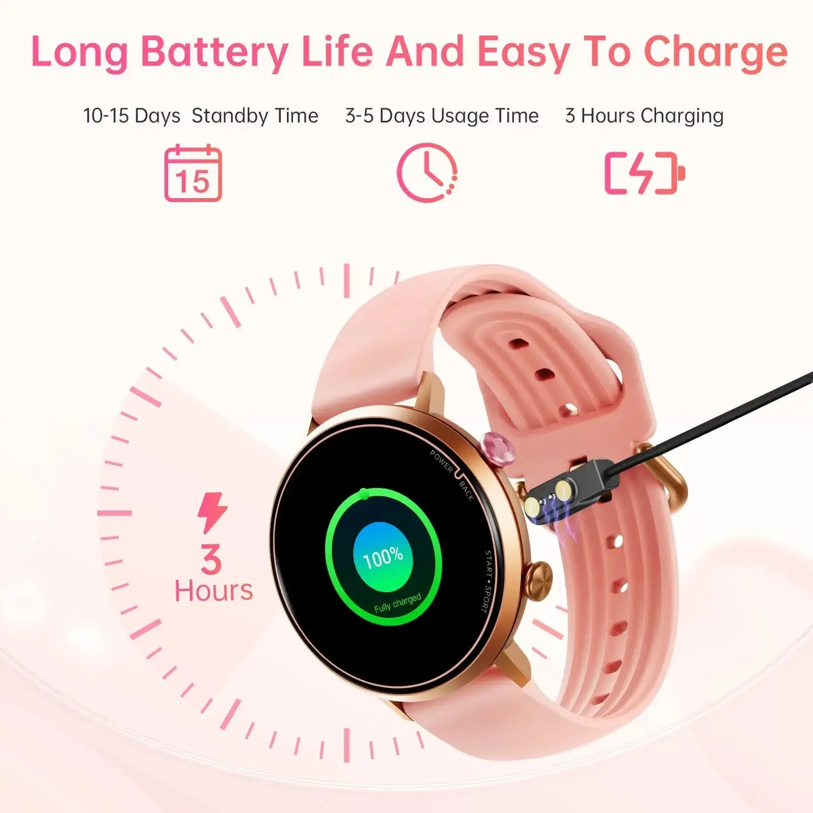 OUKITEL BT60 Rugged Outdoor Watch 230mAh, 5ATM | OUKITEL Store - Image 4