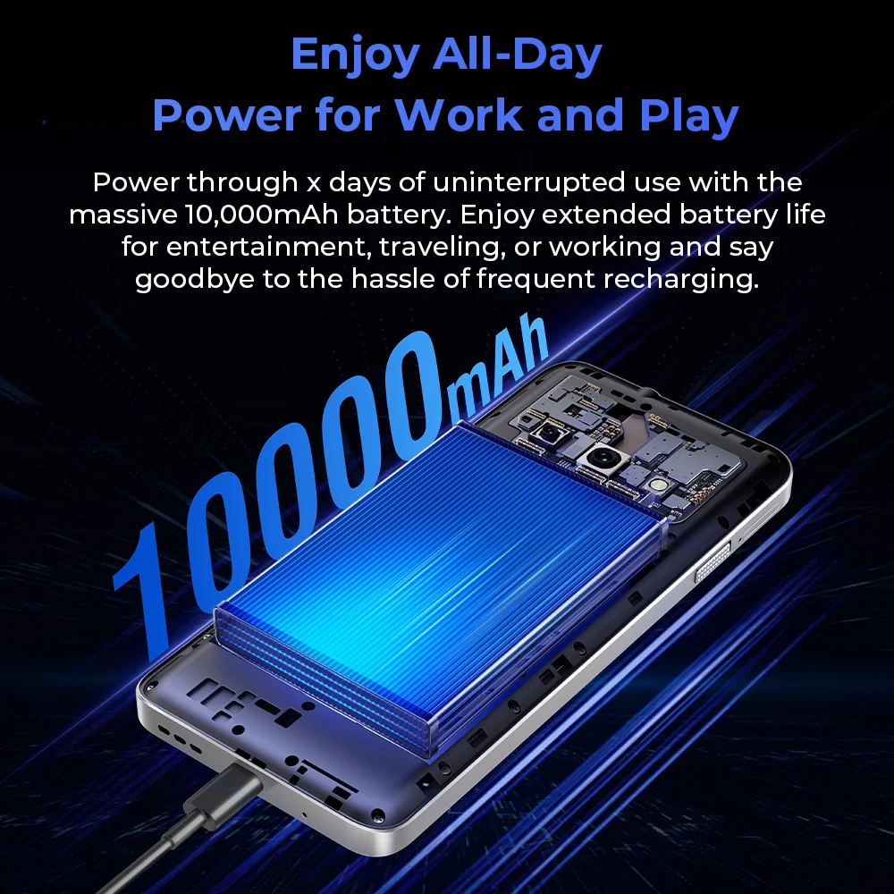 OUKITEL C59 Pro-EV 6.88-inch 10000mAh Battery 13.3mm Ultra-thin Body SmartPhone(8GB+256GB) - Image 7