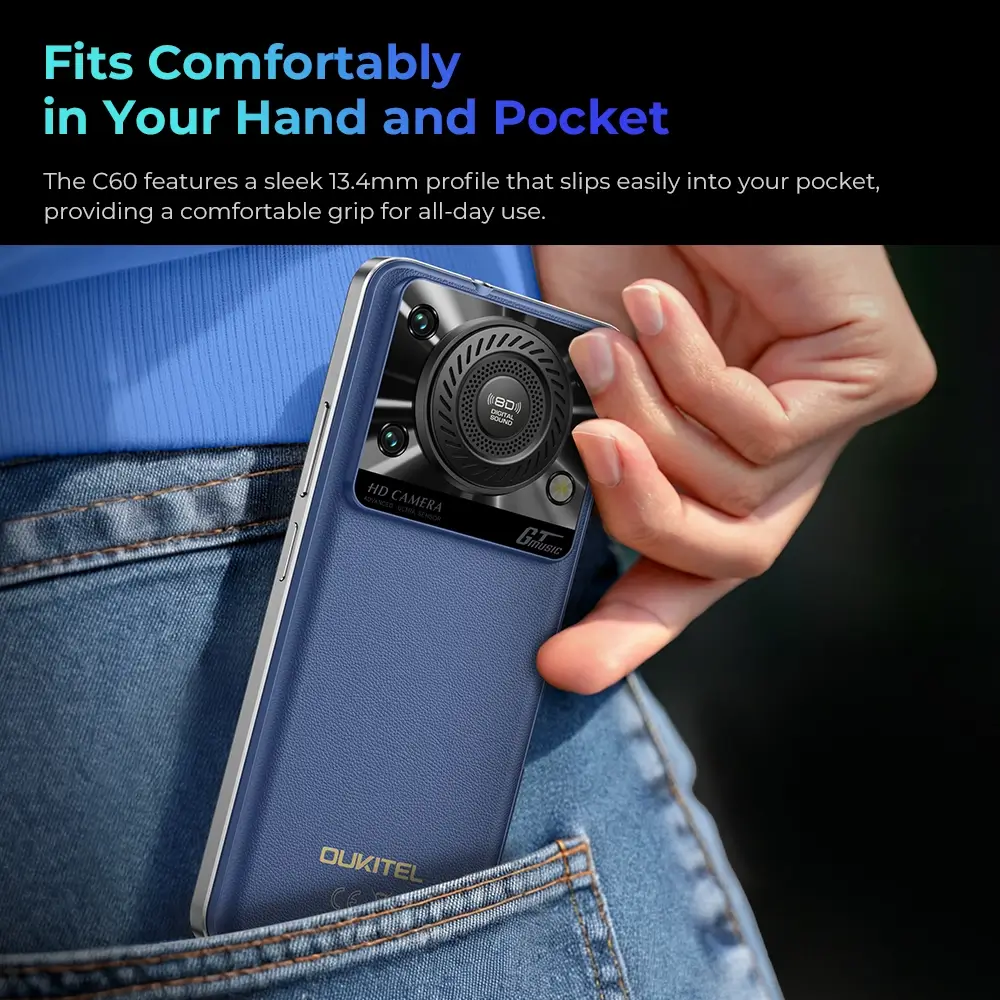 OUKITEL C60 6.88-inch 10000mAh Battery 13.4mm Ultra-thin Body SmartPhone(4GB+128GB) - Image 11