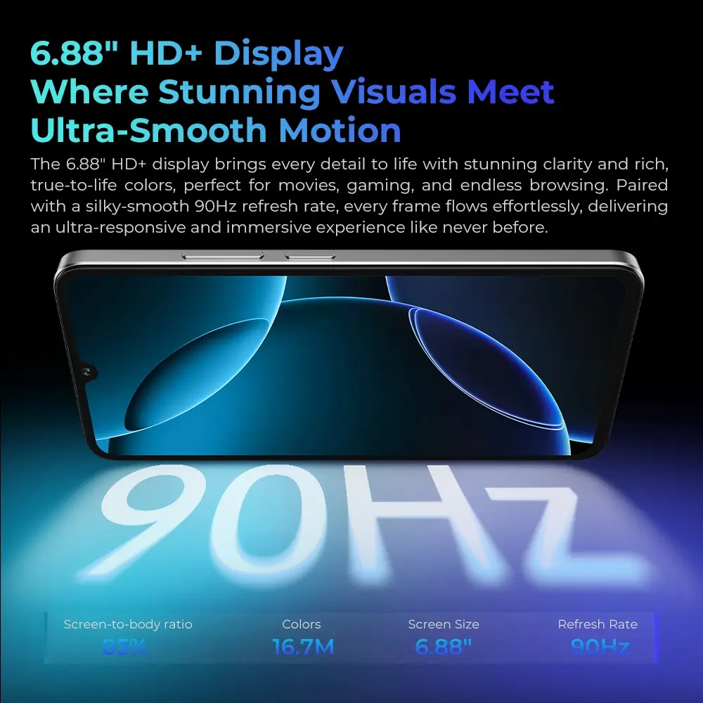 OUKITEL C60 6.88-inch 10000mAh Battery 13.4mm Ultra-thin Body SmartPhone(4GB+128GB) - Image 6