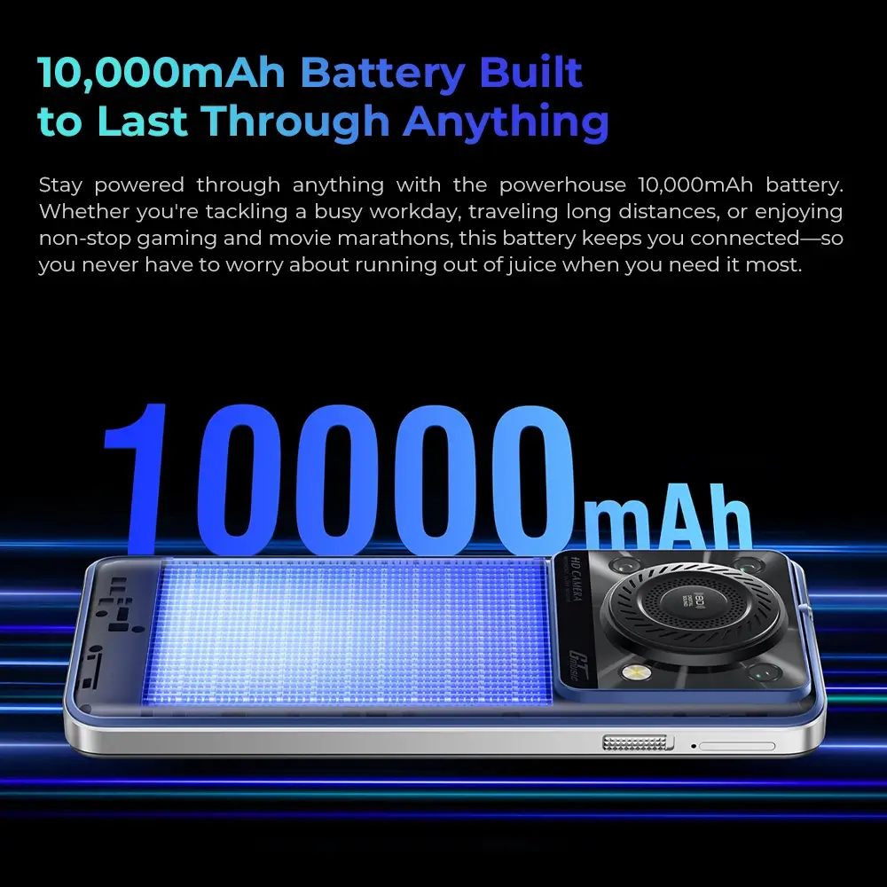 OUKITEL C60 6.88-inch 10000mAh Battery 13.4mm Ultra-thin Body SmartPhone(4GB+128GB) - Image 7