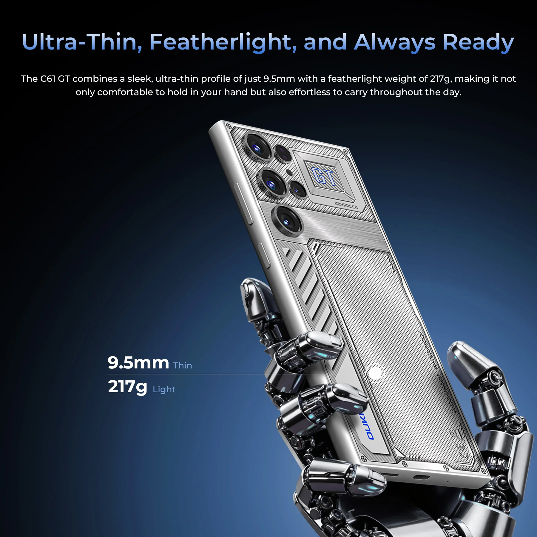 OUKITEL C61 GT-EV 6.88-inch 5150mAh Battery 9.5mm Ultra-thin Body SmartPhone(8GB+256GB) - Image 9