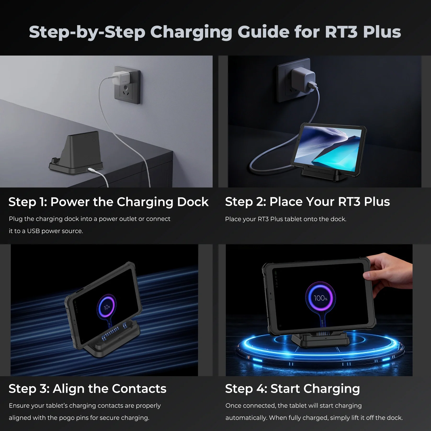 OUKITEL Charging Dock DC01 for RT3 Plus (Dock Charger Compatible only with RT3 Plus) - Image 5