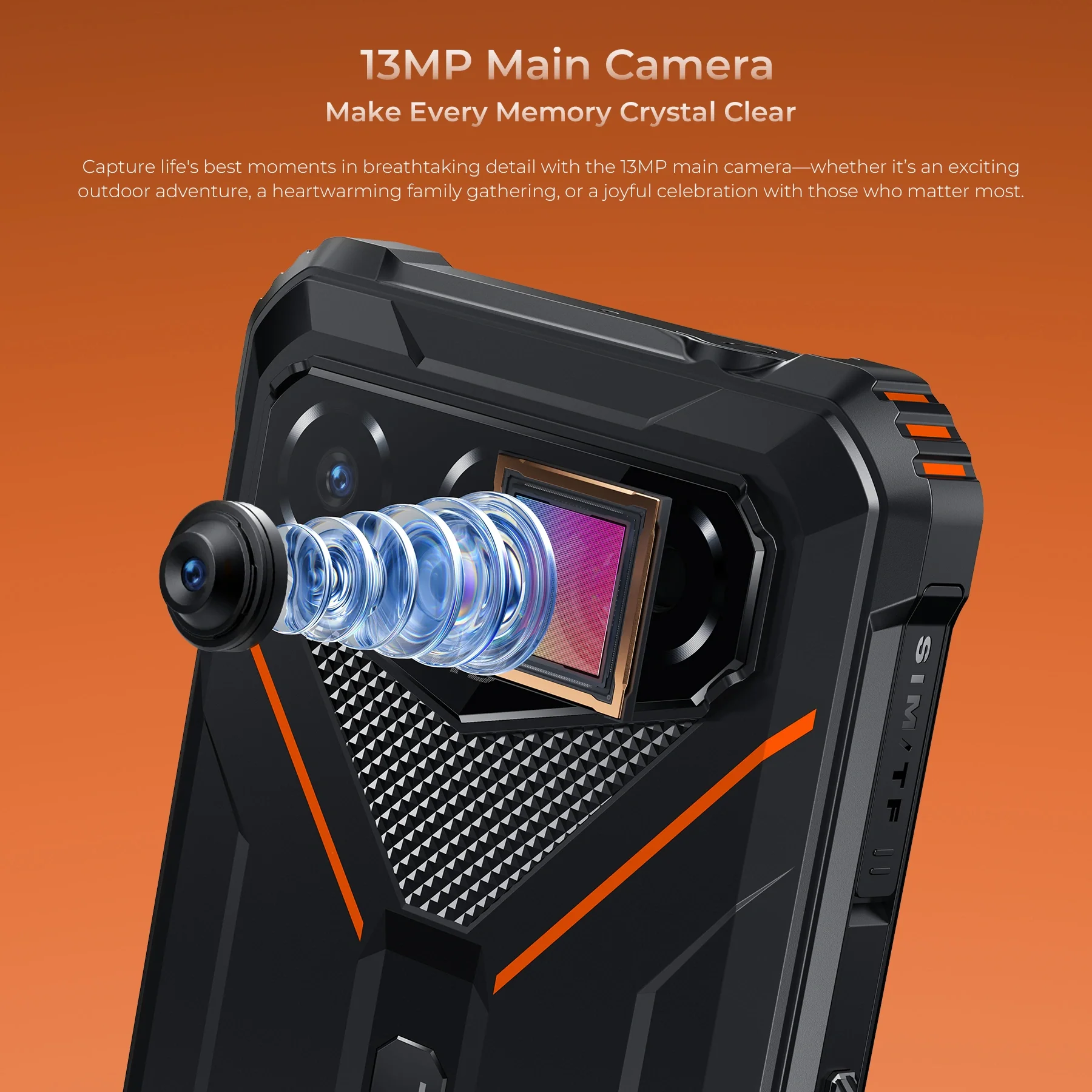 OUKITEL G3-EV Rugged Phone 6'' HD+ Display 6300mAh Big Battery 13MP Camera Android 14(4GB+128GB) - Image 9