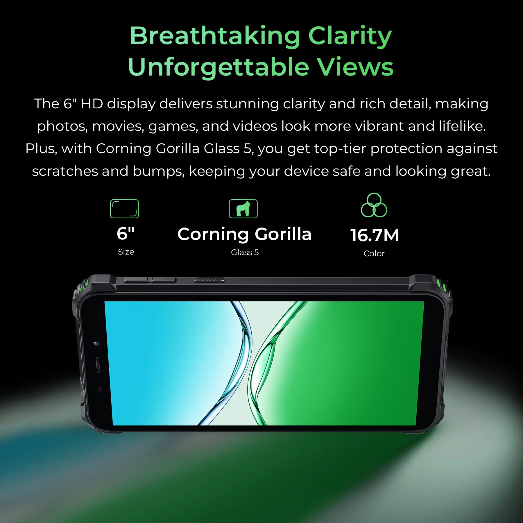 OUKITEL G5-EV 4G Rugged Phone 6 HD+ Display 6300mAh Big Battery 13MP Camera Camping Light Android 14(4GB+64GB) - Image 11