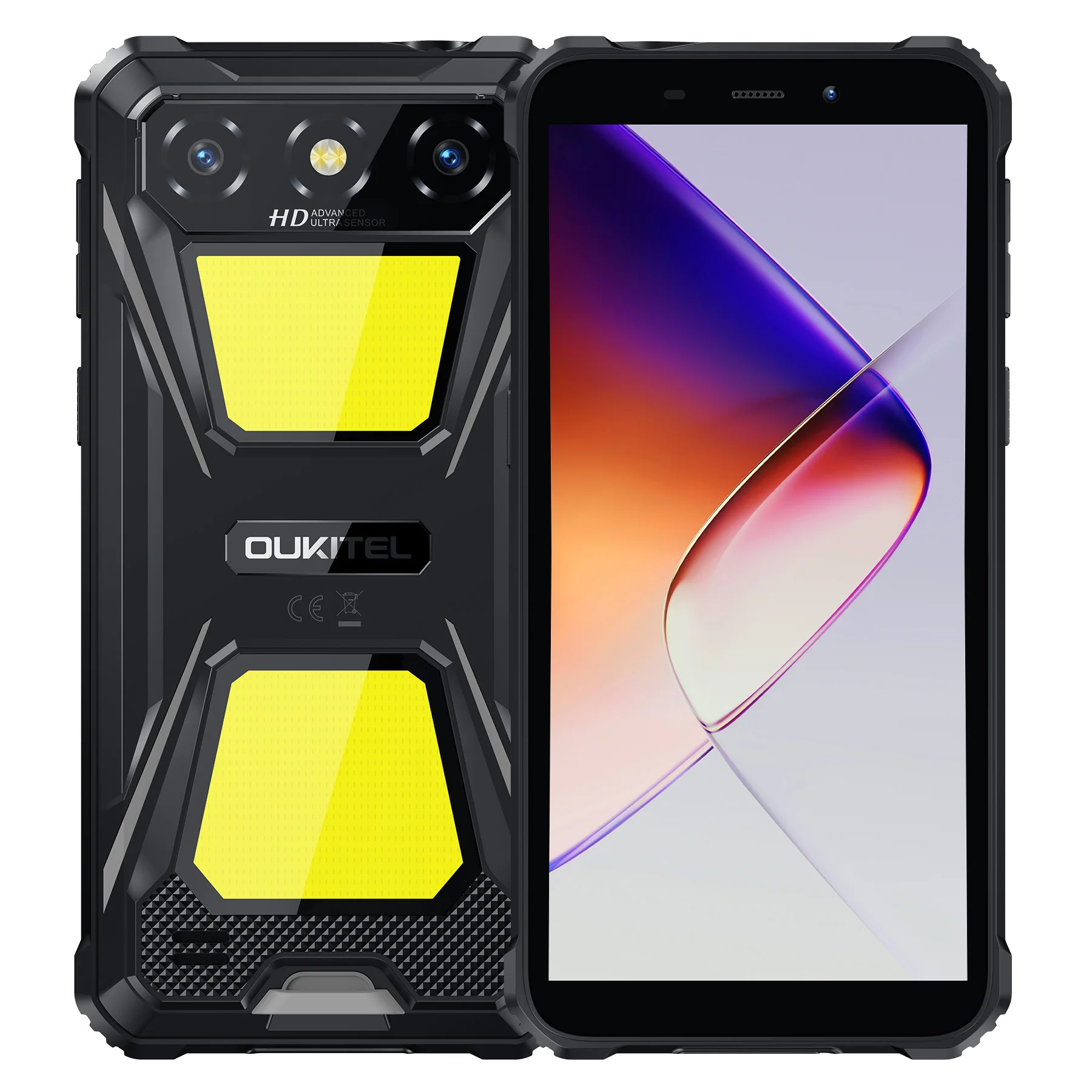 OUKITEL G5-EV 4G Rugged Phone 6 HD+ Display 6300mAh Big Battery 13MP Camera Camping Light Android 14(4GB+64GB) - Image 3