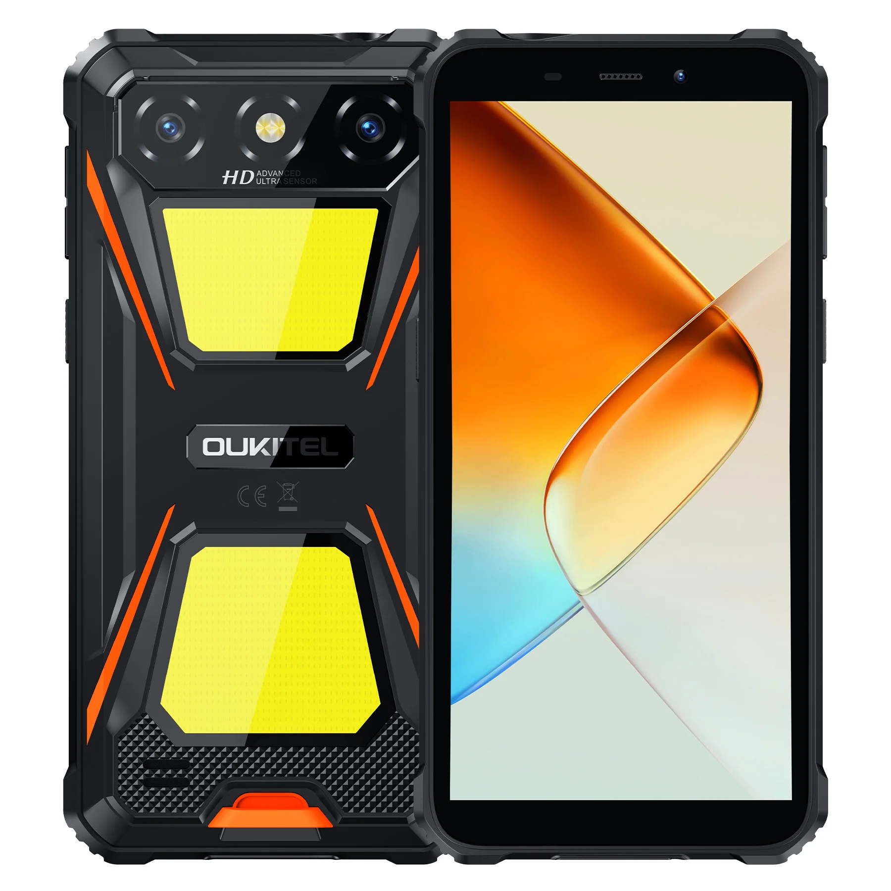 OUKITEL G5-EV 4G Rugged Phone 6 HD+ Display 6300mAh Big Battery 13MP Camera Camping Light Android 14(4GB+64GB) - Image 4