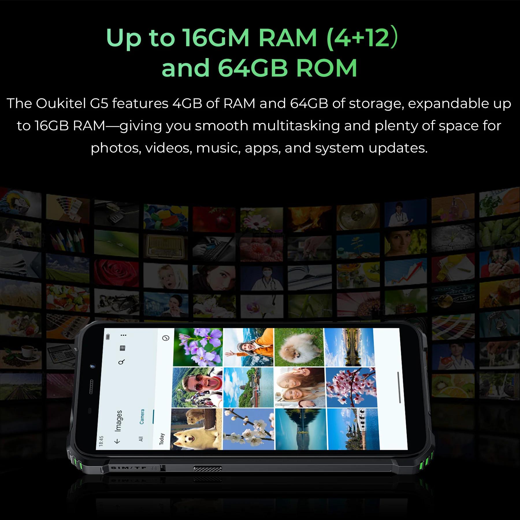 OUKITEL G5-EV 4G Rugged Phone 6 HD+ Display 6300mAh Big Battery 13MP Camera Camping Light Android 14(4GB+64GB) - Image 9