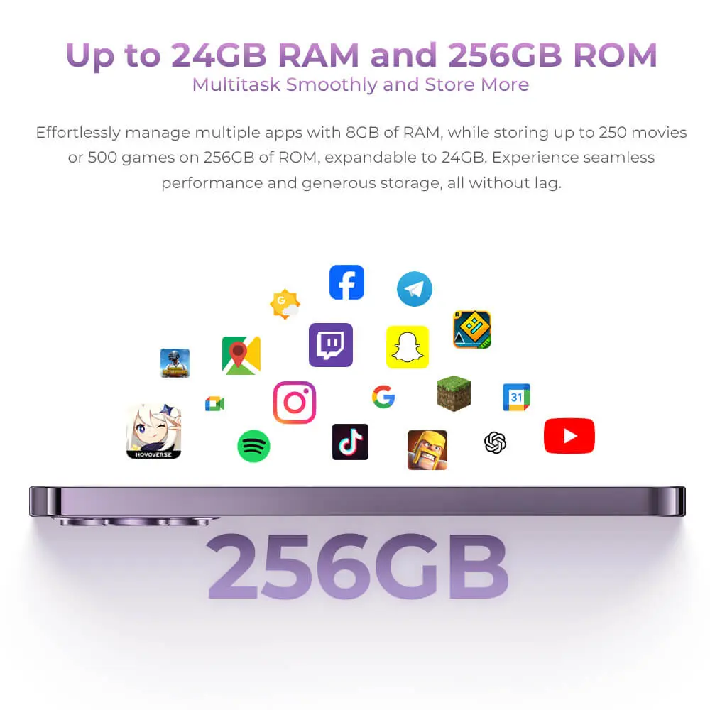 OUKITEL P1 6.7-inch 5150mAh Battery 8.2mm Ultra-thin Body SmartPhone(8GB+256GB) - Image 8