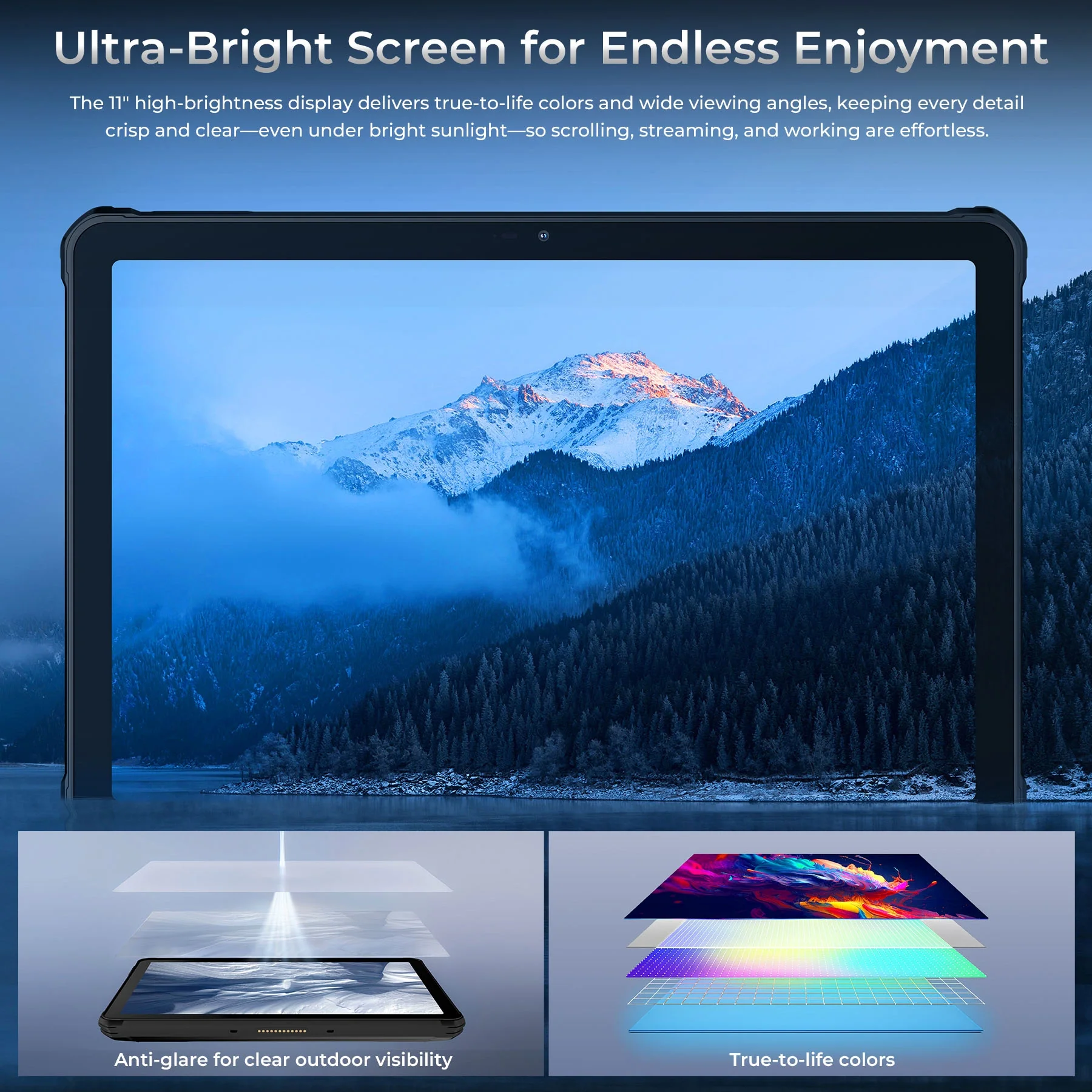 OUKITEL RT10 Industry 5G Rugged Tablet 11" Dimensity 7400X 25000mAh Battery 64MP Camera Android 15(12GB+512GB) - Image 5