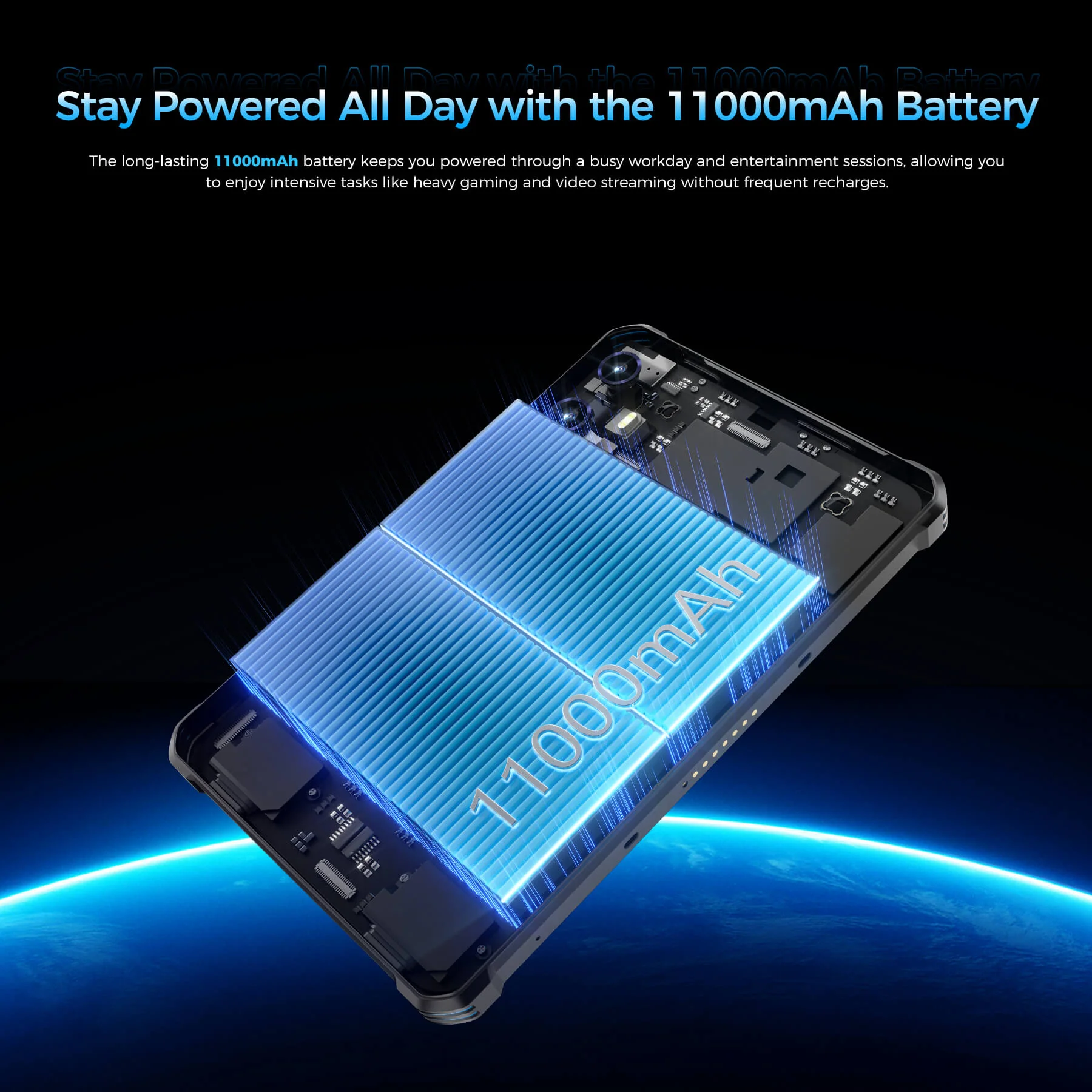 OUKITEL RT3 Plus 4G RuggedTablet 8-inch 11000mAh Big Battery 16MP Camera Android 15 (4GB+128GB NFC) - Image 4
