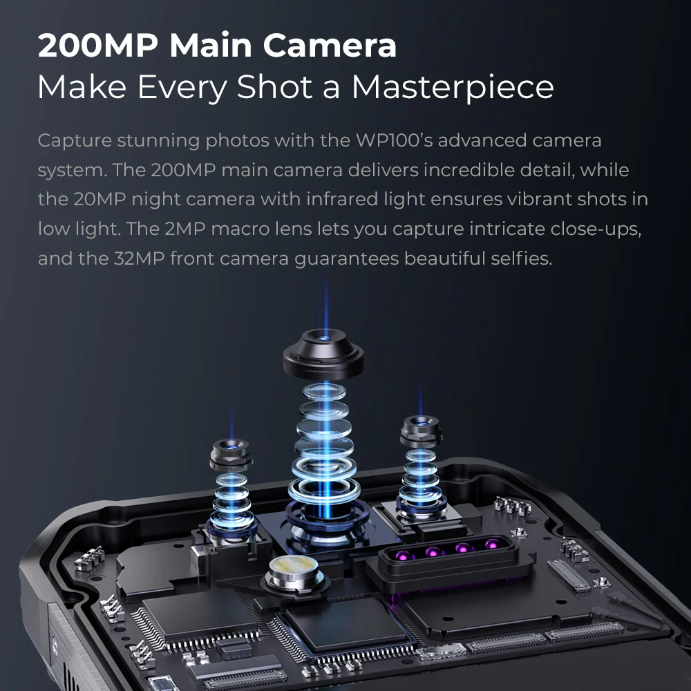 Oukitel WP100 5G Rugged Phone 6.8-inch 120Hz 33000mAh Big Mobile Infrarot-Funktion (16GB+512GB NFC) (No Projection Function) - Image 11