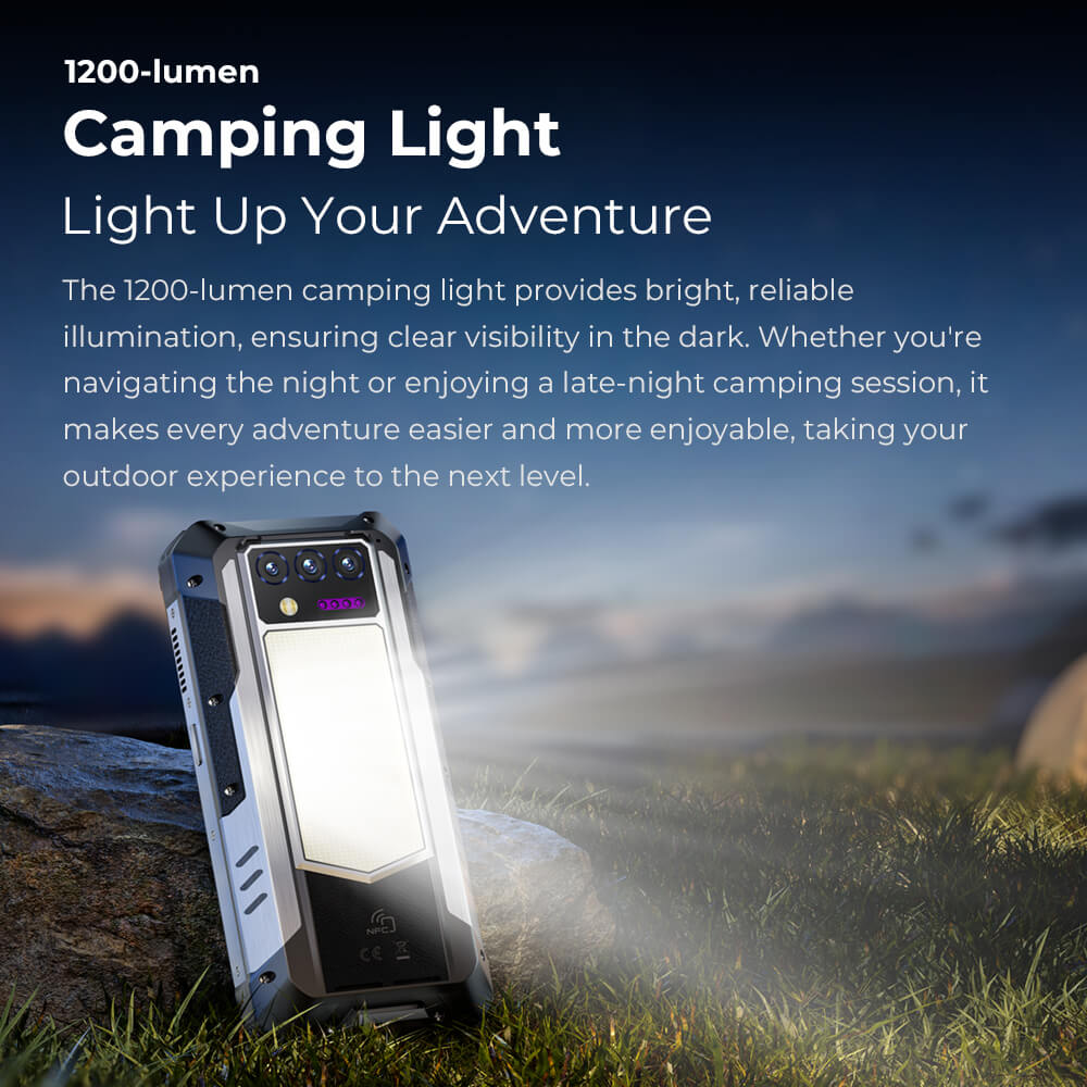 OUKITEL WP100Titan 5G Rugged Phone 6.8-inch 120Hz 33000mAh Camping Light Big Mobile Projection Function (16GB+512GB NFC) - Image 12