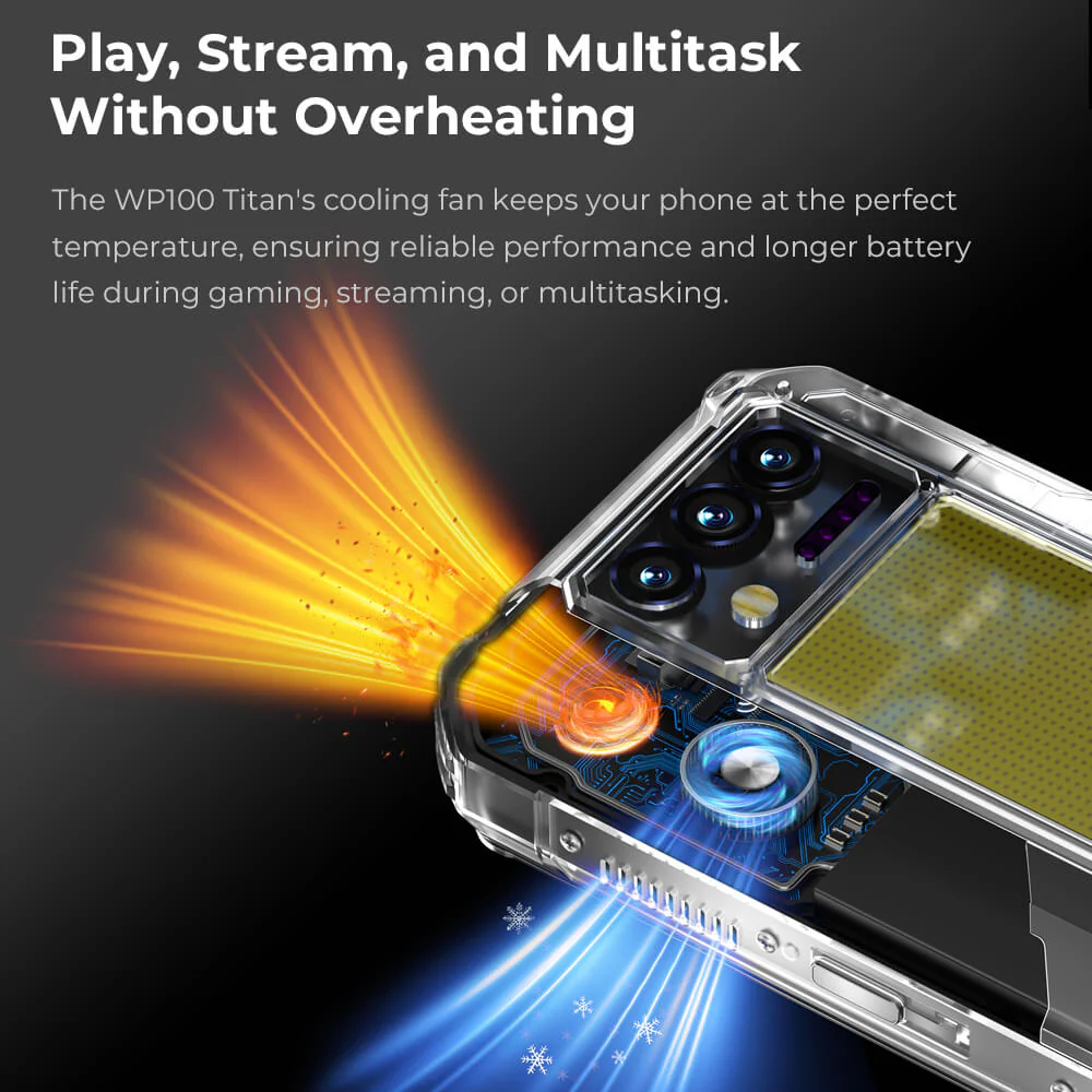 OUKITEL WP100Titan 5G Rugged Phone 6.8-inch 120Hz 33000mAh Camping Light Big Mobile Projection Function (16GB+512GB NFC) - Image 8