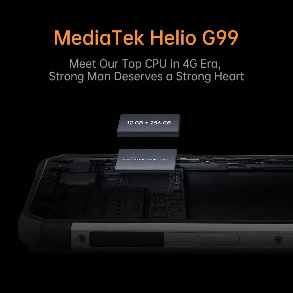 OUKITEL WP27 4G Rugged Phone 6.58-inch 8500mAh Big Battery 68MP Camera Android 13(12GB+256GB NFC) - Image 4