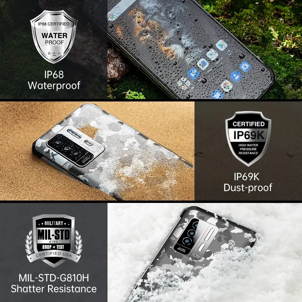 OUKITEL WP27 4G Rugged Phone 6.58-inch 8500mAh Big Battery 68MP Camera Android 13(12GB+256GB NFC) - Image 7