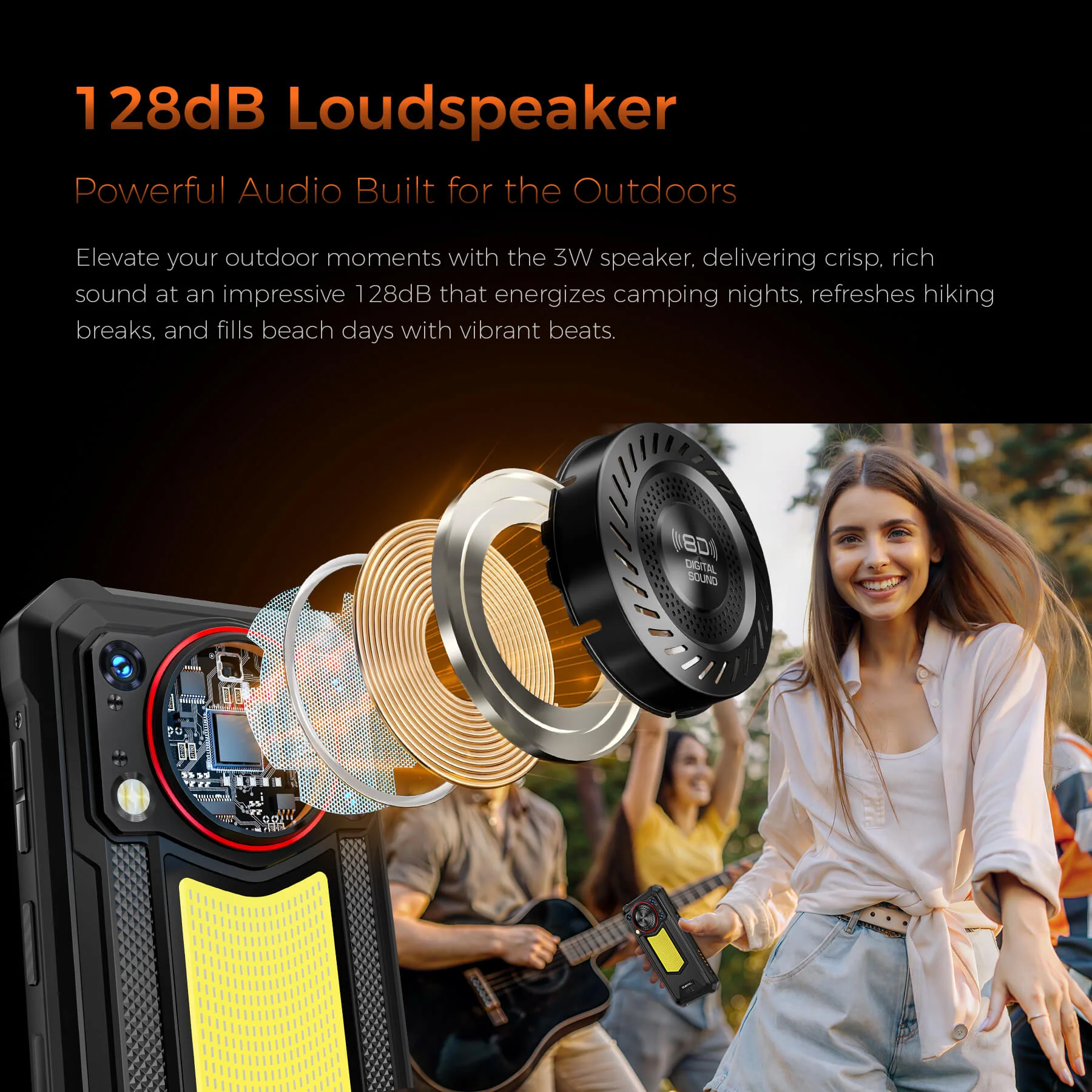 OUKITEL WP53 S 4G Rugged Phone 6.52'' FHD+ Display 11000mAh Big Battery 50MP Camera Camping Light Android 15(4GB+128GB NFC) - Image 10