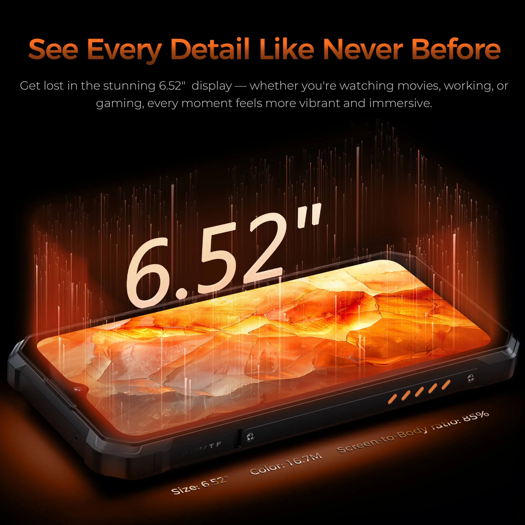 OUKITEL WP53 S 4G Rugged Phone 6.52'' FHD+ Display 11000mAh Big Battery 50MP Camera Camping Light Android 15(4GB+128GB NFC) - Image 3