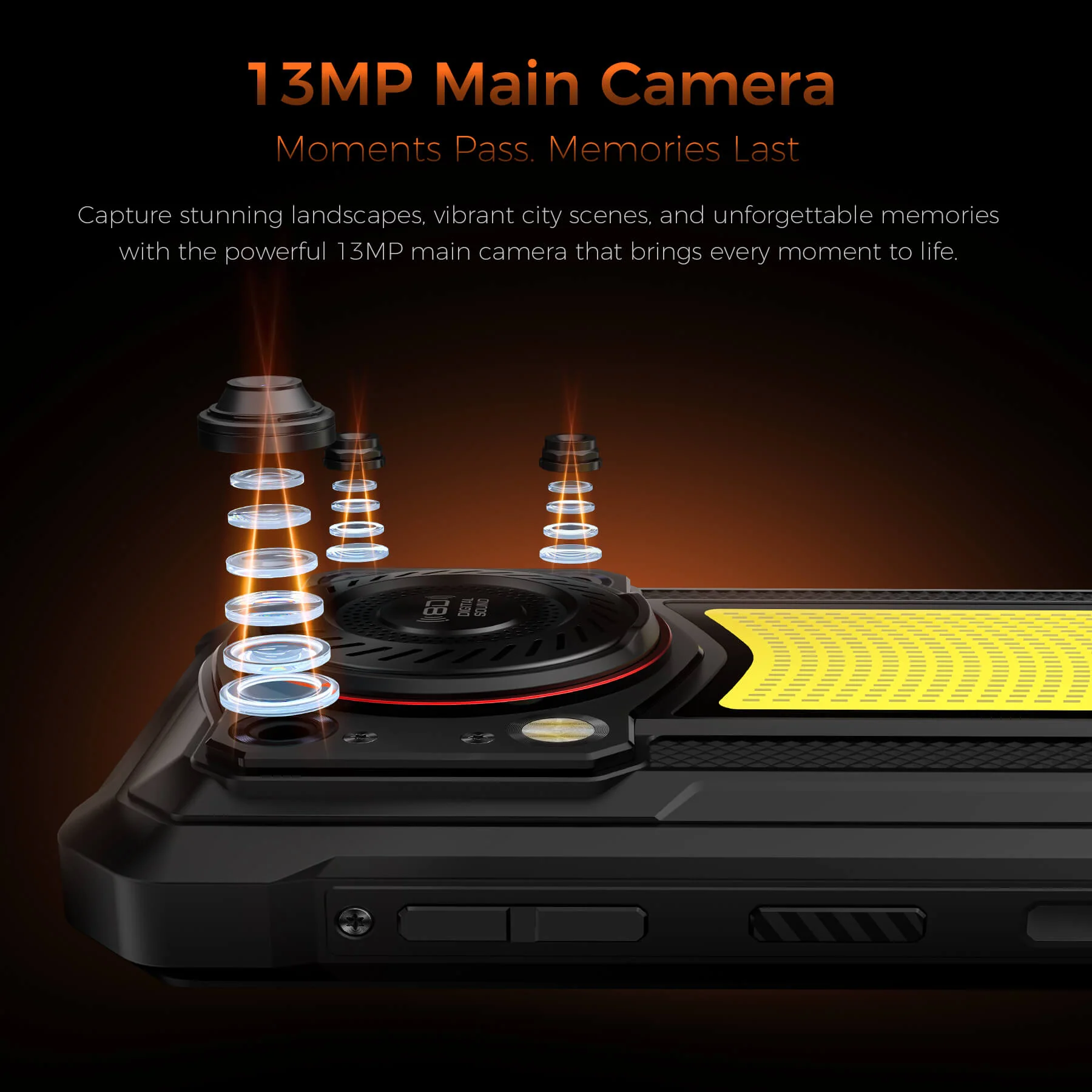 OUKITEL WP53 S 4G Rugged Phone 6.52'' FHD+ Display 11000mAh Big Battery 50MP Camera Camping Light Android 15(4GB+128GB NFC) - Image 4