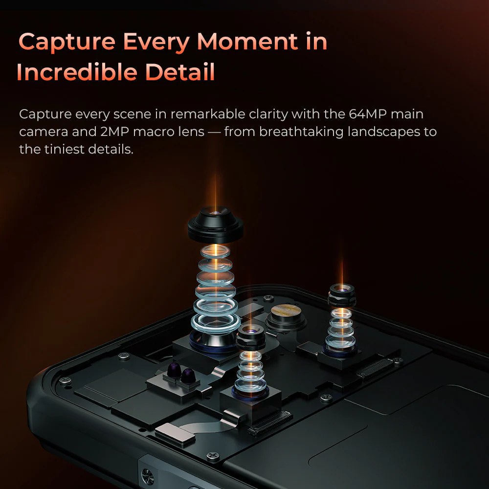 OUKITEL WP55 S 5G Rugged Phone 6.6'' FHD+ Display 11000mAh Big Battery 64MP Camera Android 15(12GB+512GB NFC) - Image 9