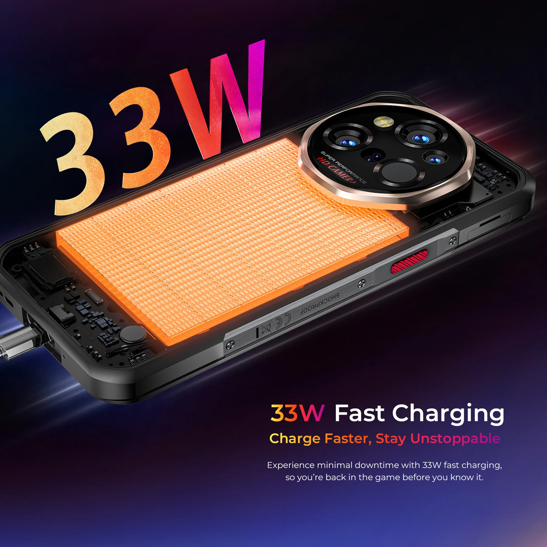 OUKITEL WP55 Ultra 5G Rugged Phone 6.6'' HD+ Display 11,000mAh Big Battery 108MP Thermal Imaging Camera Android 15(12GB+512GB) - Image 9