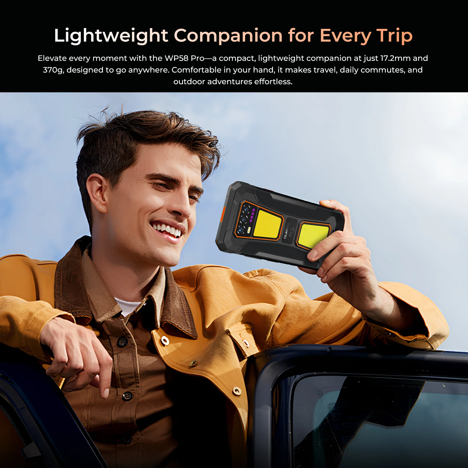 OUKITEL WP58 Pro 5G Rugged Phone 6.7-inch 10,000mAh Battery 64MP Camera Camping Light Android 15(8GB+512GB NFC) - Image 11