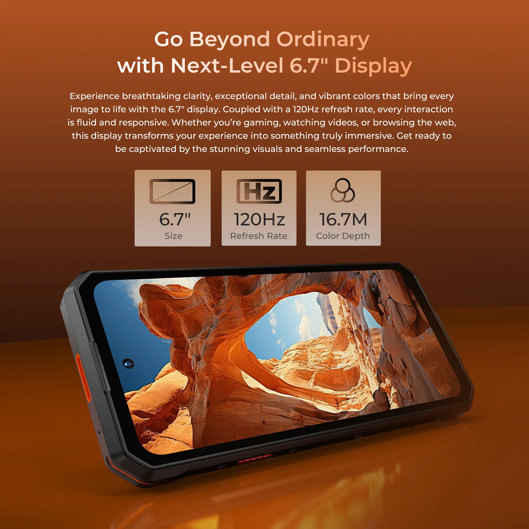 OUKITEL WP58 Pro 5G Rugged Phone 6.7-inch 10,000mAh Battery 64MP Camera Camping Light Android 15(8GB+512GB NFC) - Image 13