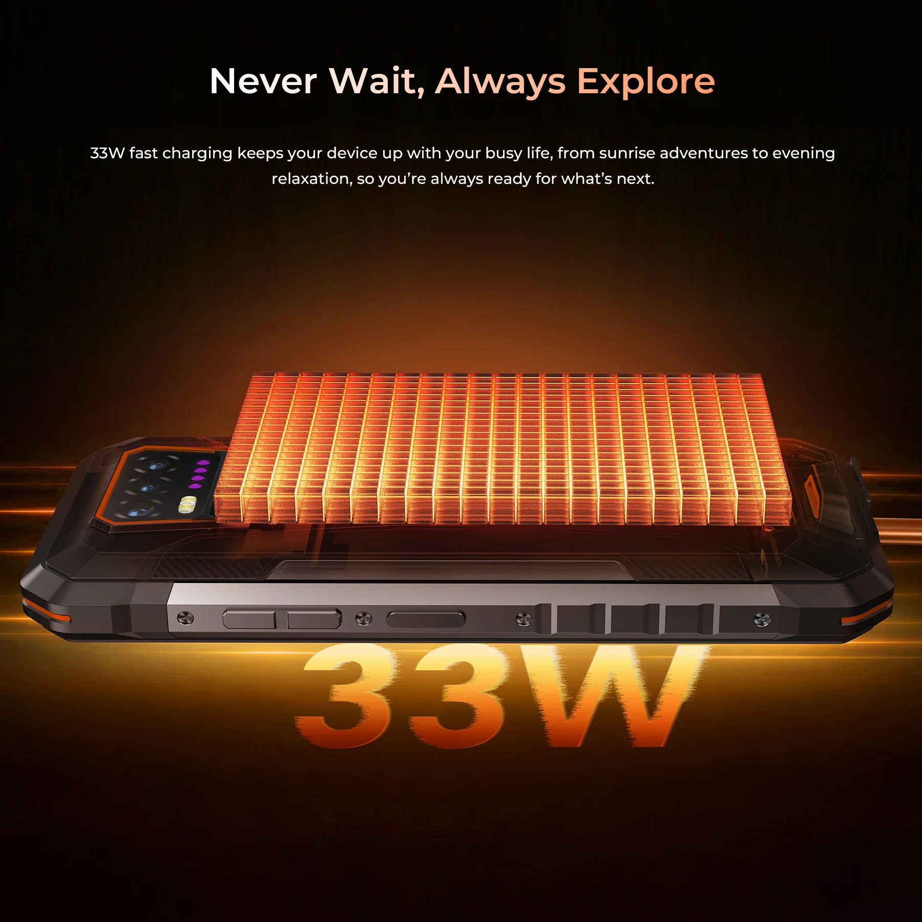 OUKITEL WP58 Pro 5G Rugged Phone 6.7-inch 10,000mAh Battery 64MP Camera Camping Light Android 15(8GB+512GB NFC) - Image 9