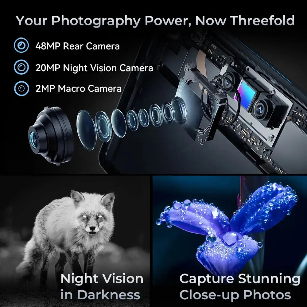 OUKITEL RT7 5G Rugged Tablet 10.1-inch 32000mAh Big Battery 48MP Camera Android 15 (12GB+512GB)NFC - Image 9