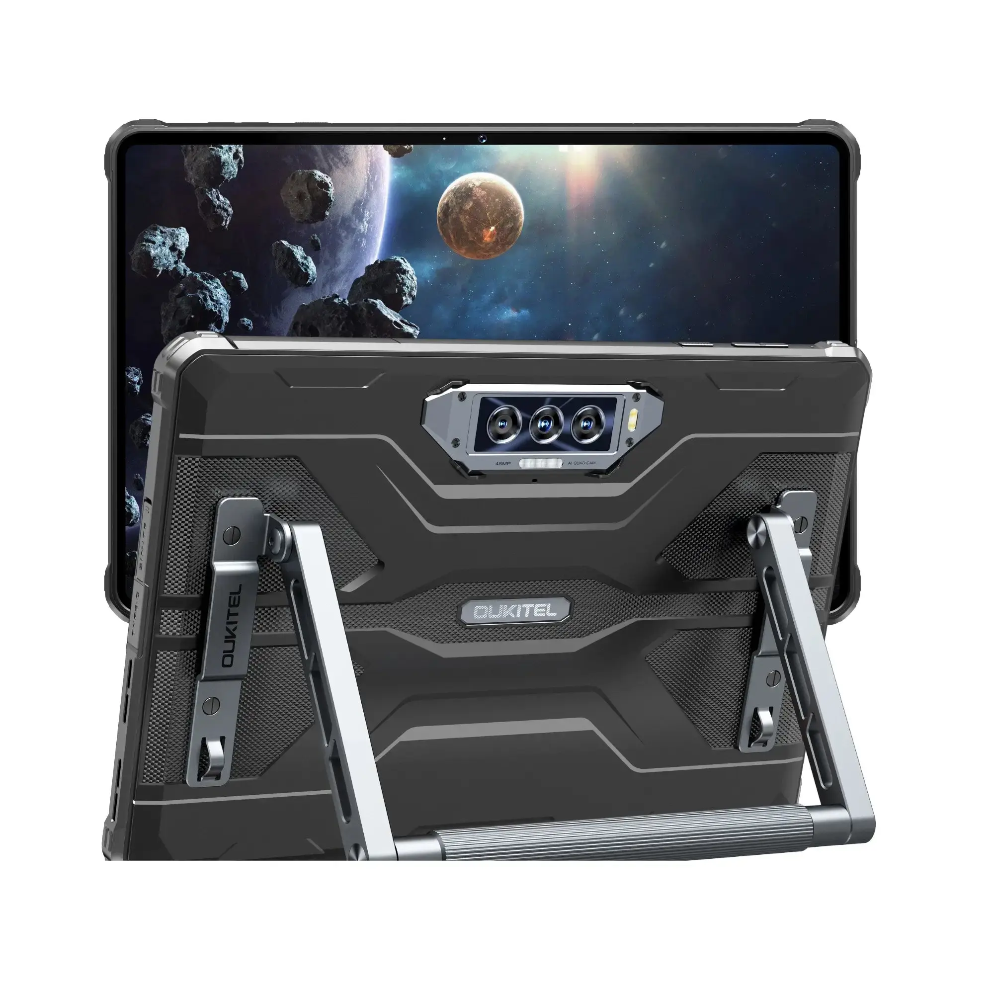 OUKITEL RT8 Rugged Tablet (Stand included) 10.1-inch 2K 20000mAh Battery 48MP Camera Android 14(12GB+256GB)