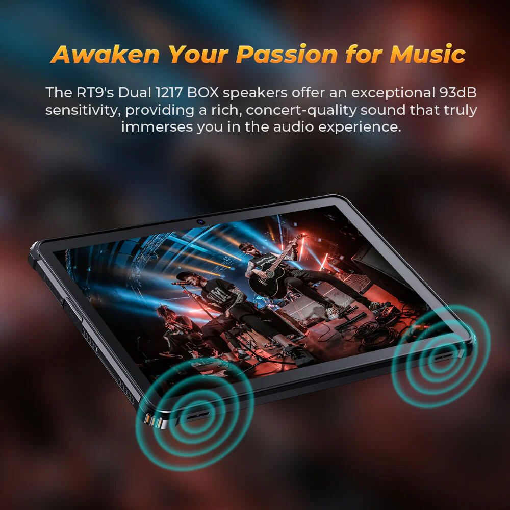 OUKITEL RT9 Rugged Tablet 10.1-inch 2K 11000mAh Big Battery 16MP Camera Android 14 (24GB+256GB) - Image 12
