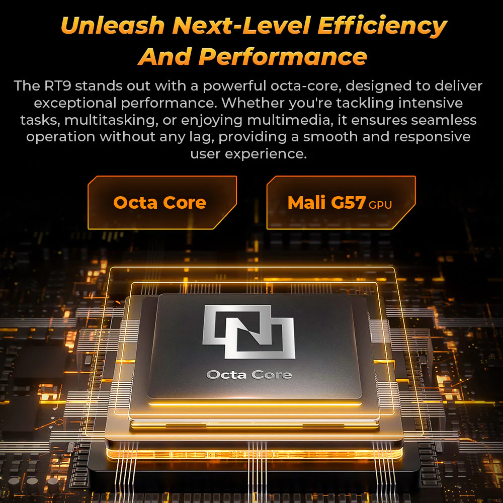 OUKITEL RT9 Rugged Tablet 10.1-inch 2K 11000mAh Big Battery 16MP Camera Android 14 (24GB+256GB) - Image 6