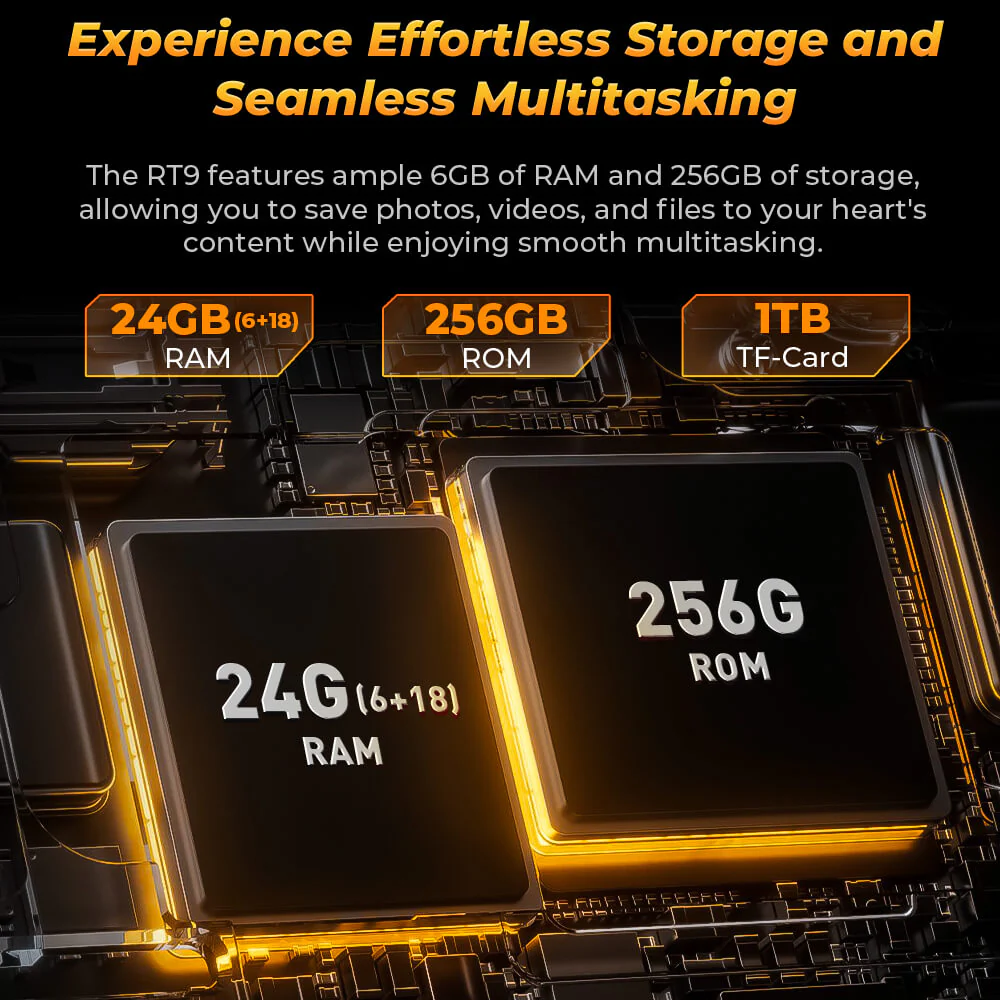 OUKITEL RT9 Rugged Tablet 10.1-inch 2K 11000mAh Big Battery 16MP Camera Android 14 (24GB+256GB) - Image 7