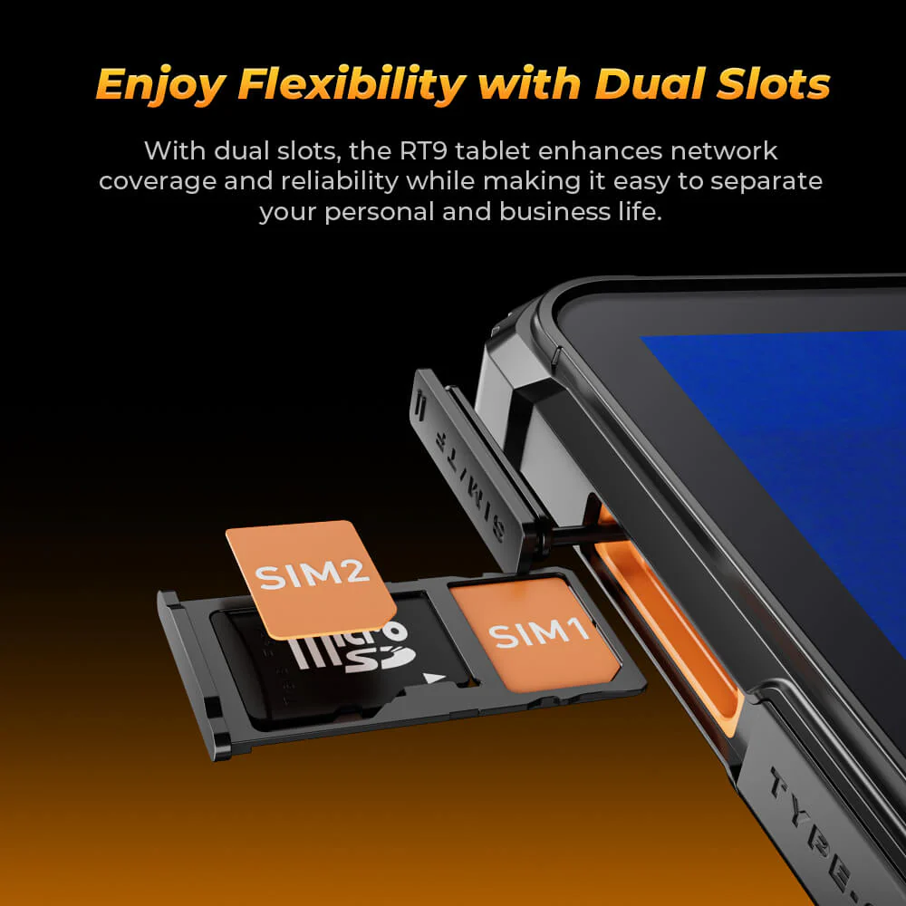OUKITEL RT9 Rugged Tablet 10.1-inch 2K 11000mAh Big Battery 16MP Camera Android 14 (24GB+256GB) - Image 8