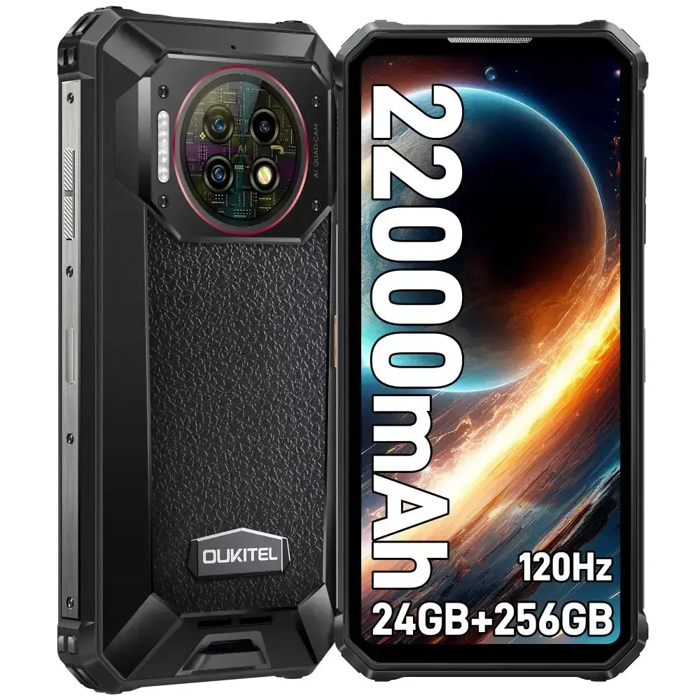 Oukitel WP19 Pro 4G Rugged Phone 6.8-inch 22000mAh Big Battery 64MP Camera (24GB+256GB NFC)